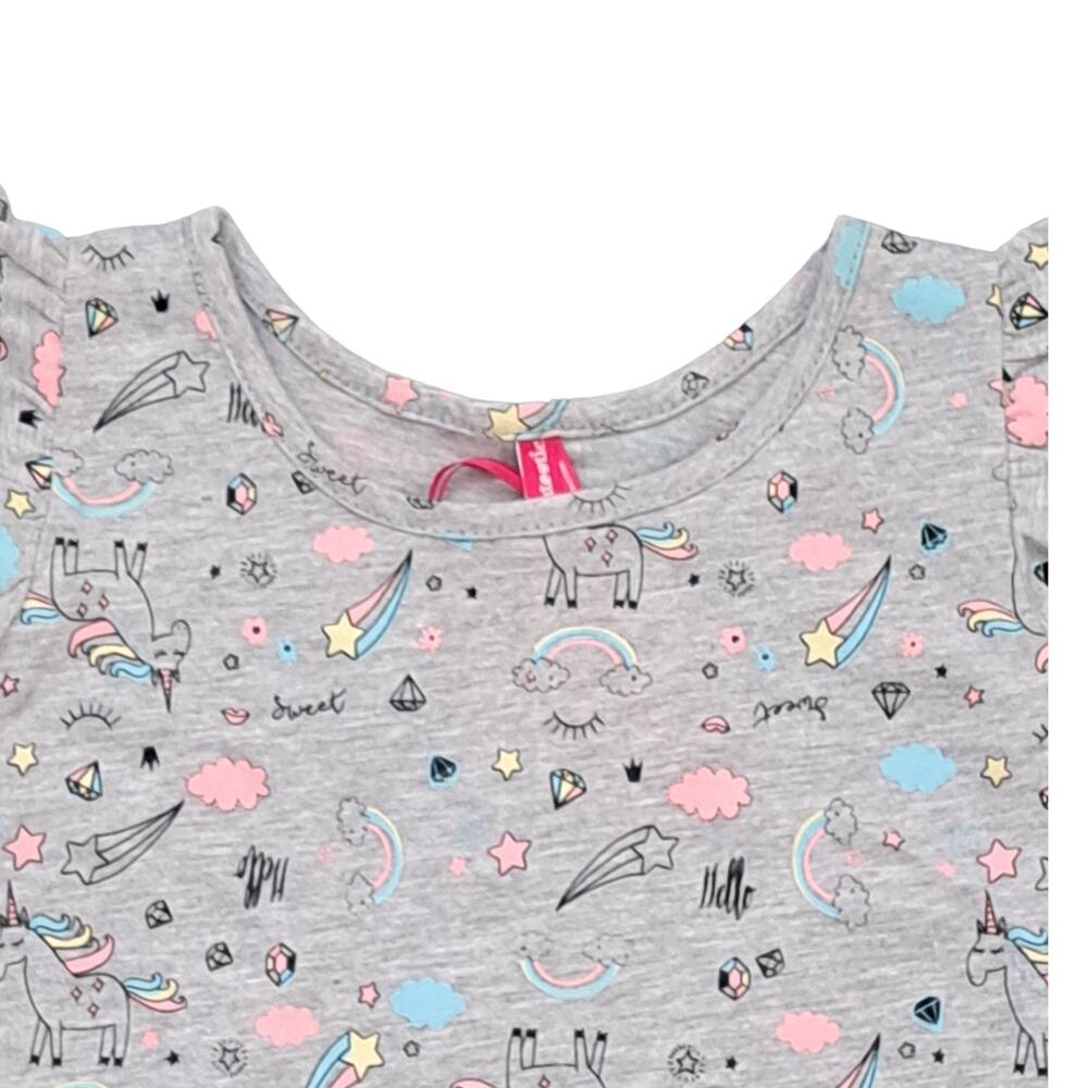Cutie Patootie Girl's Heather Gray  Unicorn Top With Pink Leggings Size 2T NWT - Picture 5 of 8